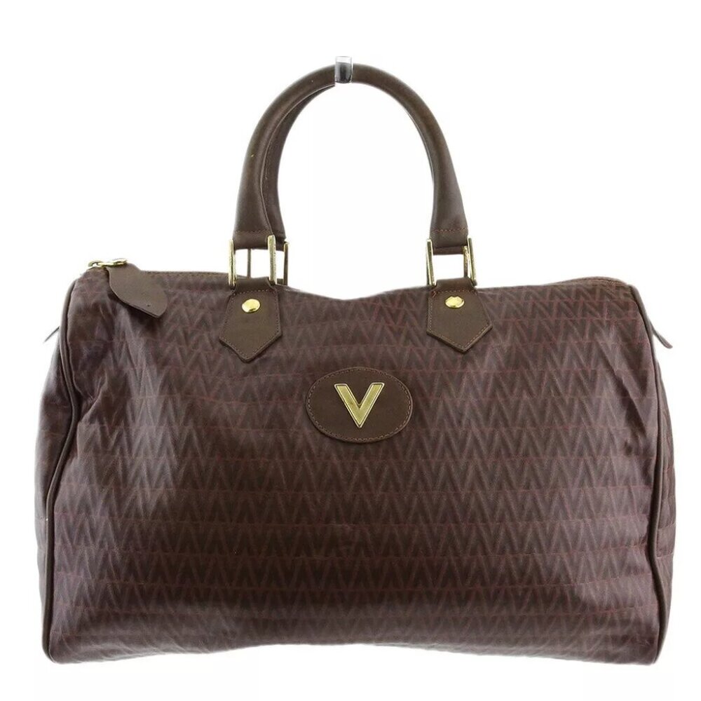 MARIO VALENTINO handbags V mark PVC ?~ leather Authentic T19861